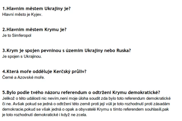 Projektová výuka k aktuálnímu dění - Učíme se o Krymu